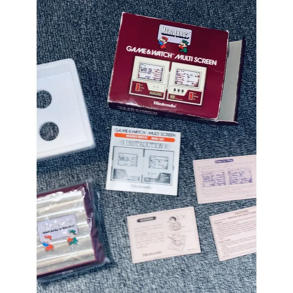 READ Vintage Nintendo Game and Watch Multi Screen Mario Bros. 1983 W/ Box & Ins